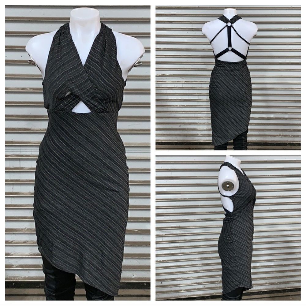 Free people asymmetrical hem dress w/ strappy back
